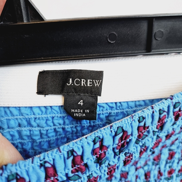 J. Crew Smocked Mermaid Floral Midi Skirt size 4 - Picture 9 of 10